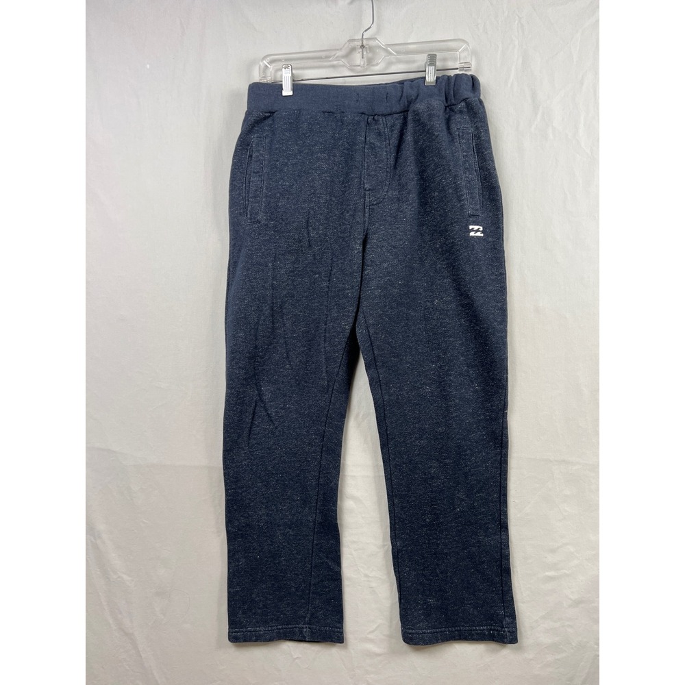 Billabong Sweatpants Mens Small Navy Blue Marled Fleece Joggers Surf Relaxed Fit